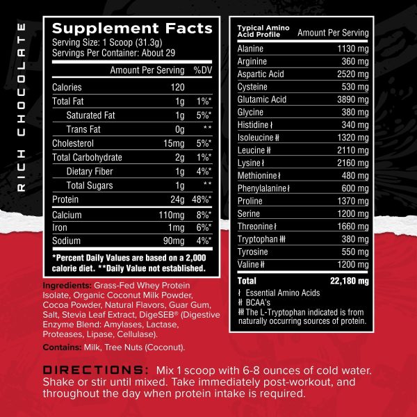 Grass-Fed Whey Isolate Rich Chocolate For Discount - Image 2